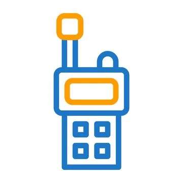 Walkie talkie icon solid gradient purple pink colour military symbol perfect. Illustrazione stock