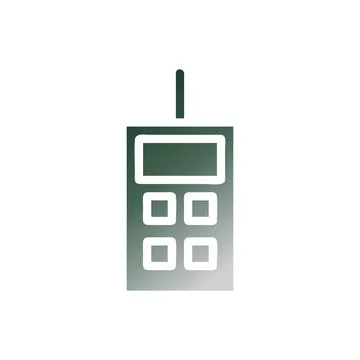 Walkie Talkie icon solid gradient green white colour military symbol perfect. イラスト素材