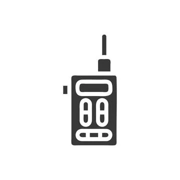 Walkie Talkie icon solid grey military illustration Stock Illustration