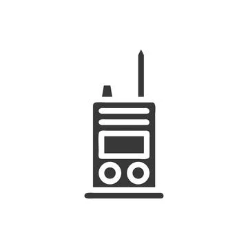 Walkie Talkie icon solid grey military illustration Stock Illustration