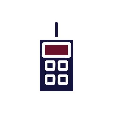Walkie Talkie icon solid maroon navy colour military symbol perfect.(Multip.. Stock Illustration