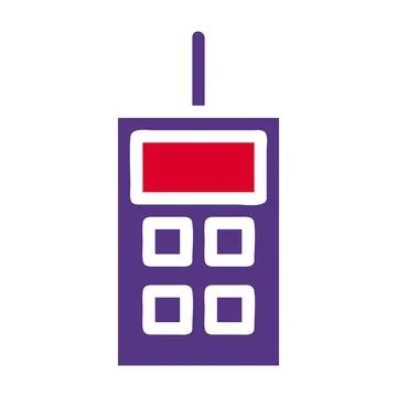 Walkie talkie icon solid red purple style military illustration vector army.. Stock Illustration