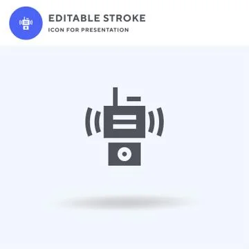 Walkie Talkie icon vector, filled flat sign, solid pictogram isolated on white Illustrazione stock
