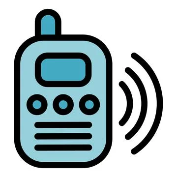 Walkie talkie icon vector flat Illustrazione stock