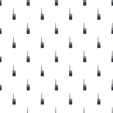 Walkie talkie pattern for wireless communication background Stock Illustration
