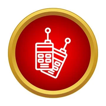 Walkie talkie radios communicating using wireless technology icon Stock Illustration