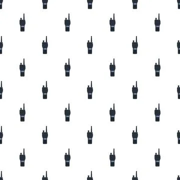 Walkie talkie seamless pattern background for communication design Illustrazione stock