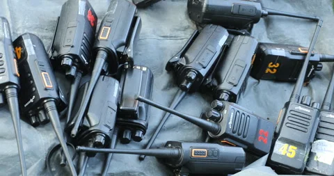 Walkie-talkie on the table Stock-Footage 290343464