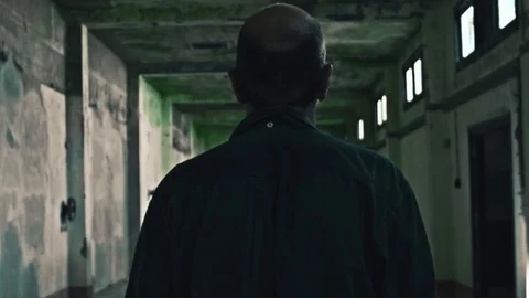 Walking in abandoned building Stock Footage 85843898