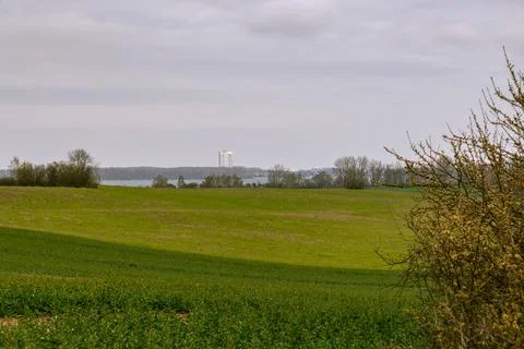 Walking Across The Fields Close To Teschow Stock Photos