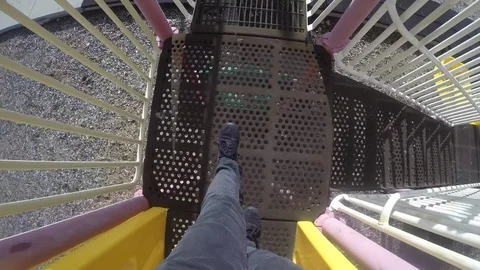 Walking Across Playground Bridge Stock Footage 102239448