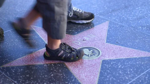 Walking across the stars Stock Footage 32178459