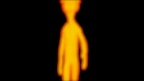 Walking alien entity , hybrid . 3d animation Stock Footage 112468886