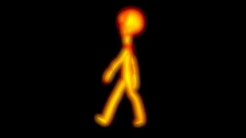 Walking alien entity , hybrid . 3d animation Stock Footage 112468940