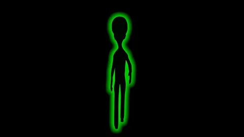 Walking alien entity , hybrid . 3d animation Stock Footage 112468947
