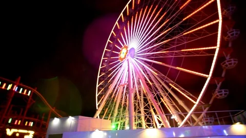 Walking alone in Prater at night Stock Footage 108738470