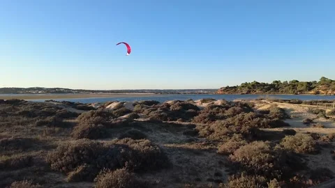 Walking along the Alvor Estuary trail, Algarve, Portugal Stock Footage 170594341