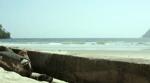 Walking along beach 스톡 동영상 55692442