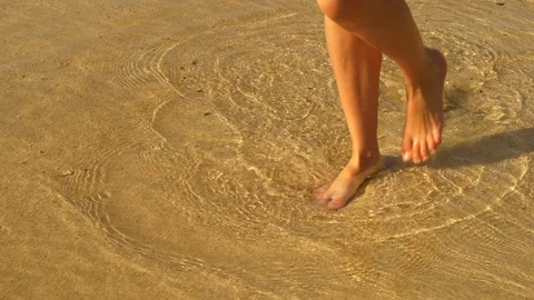 Walking along the beach Video stock 107131035