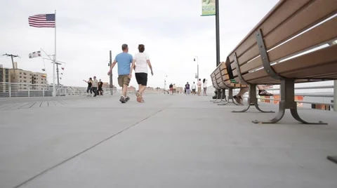 Walking along the boardwalk (2 of 8) Stock-Footage 43060628