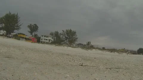 Walking along Florida Beach  (Beach Series Part 6) Stock Footage 18194396