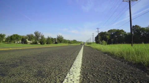 Walking along a highway in Texas Stock Footage 68503040