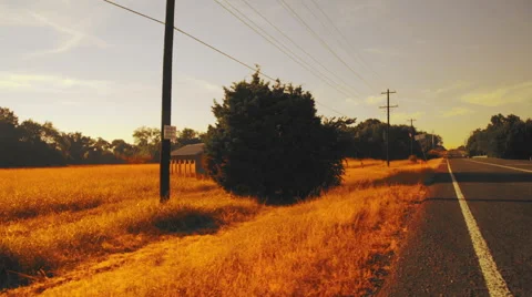 Walking along a highway in Texas Stock Footage 68503054