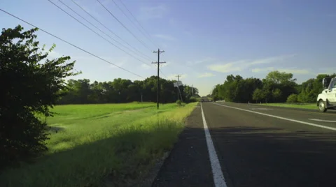 Walking along a highway in Texas Stock Footage 68503057