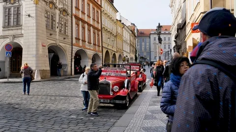 Walking along the old Prague. Architecture and art. Stock Footage 102961815