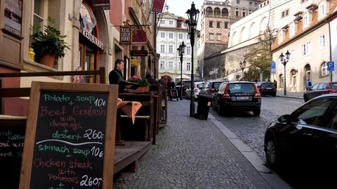 Walking along the old Prague. Architecture and art. 스톡 동영상 102961818