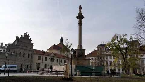 Walking along the old Prague. Architecture and art. 스톡 동영상 102962047