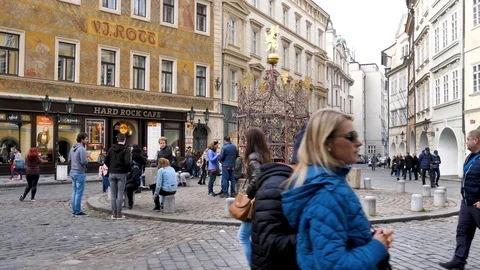 Walking along the old Prague. Architecture and art. 스톡 동영상 102962330