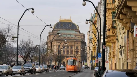 Walking along the old Prague. Architecture and art. 스톡 동영상 102962630