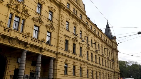 Walking along the old Prague. Architecture and art. Stock Footage 102962631