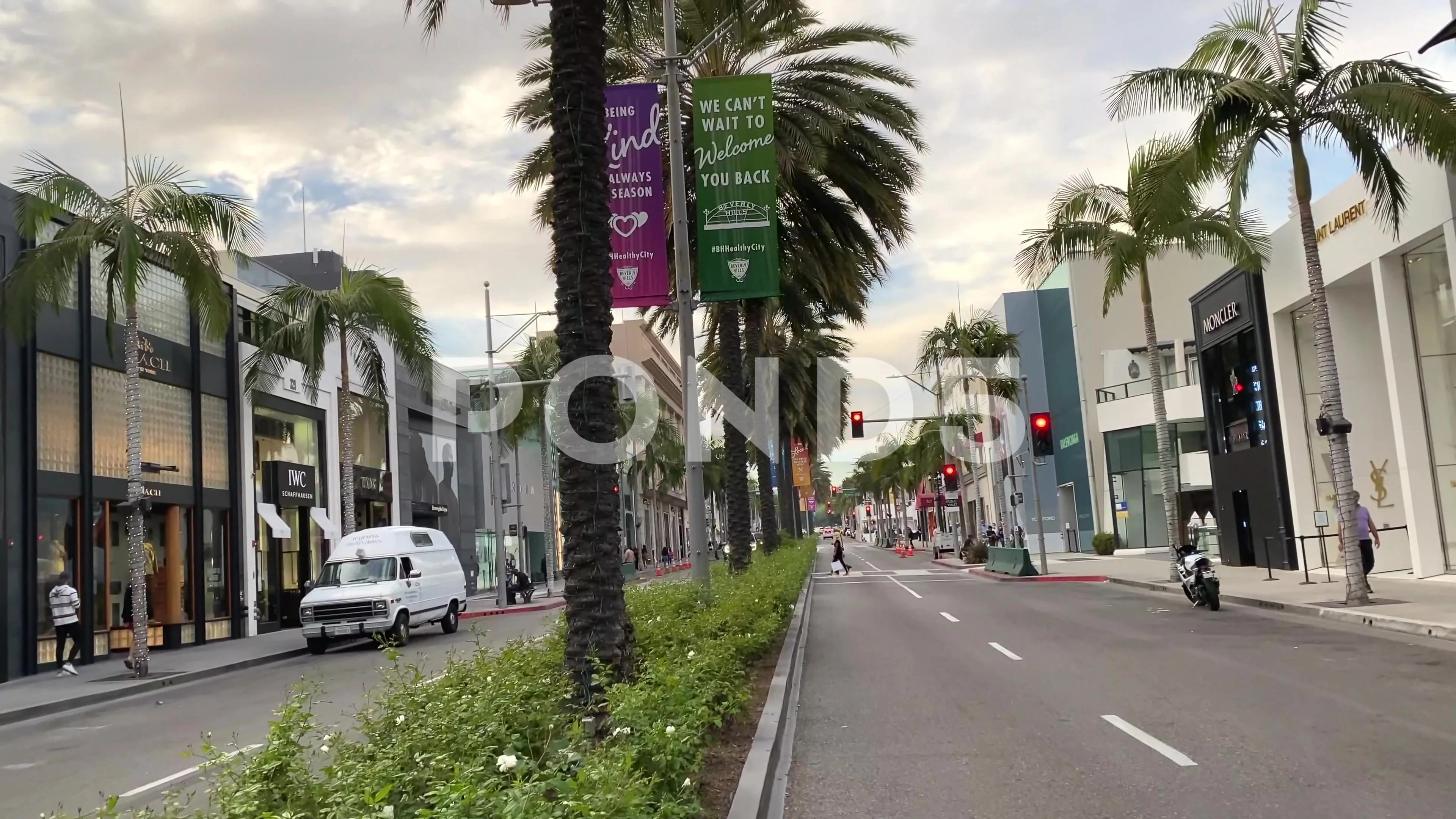 Beverly Hills CA USA, People On Rodeo Drive Walking In Front Of Louis  Vuitton High End Store Free Stock Video Footage Download Clips