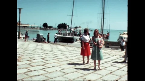 Walking along the Waterfront Stock Footage 278410096