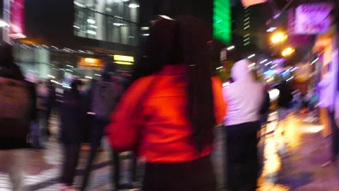 Walking amid the confusion with small groups of people after BLM riots Stock Footage 137552792