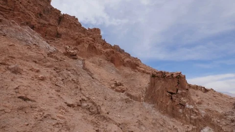 Walking among the rocks of the Valley of the Moon San Pedro de Atacama Stock Footage 106618170