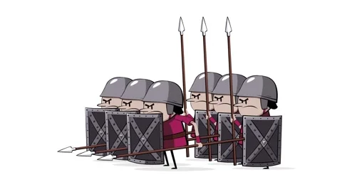 Walking ancient soldier Stock Footage 190916039