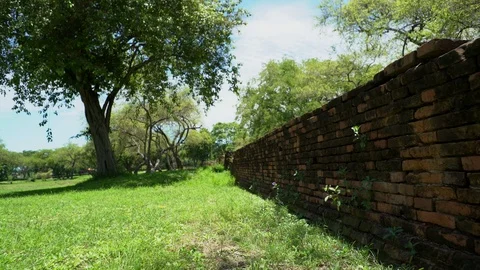 Walking on ancient wall POV Stock Footage 91017430
