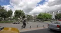 Walking and driving cars in the Independence Square in Quito 4k or 4k+ Resolution