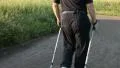Walking and riding on bike in the park HD Footage