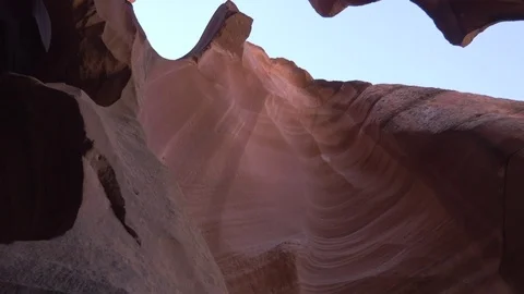 Walking into Antelope Canyon Stock Footage 83045403