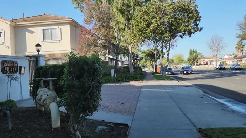 Walking Apartment Complex Los Angeles California Street Stock Footage 229436352