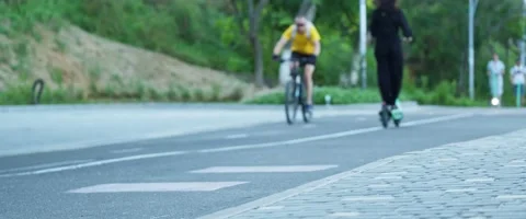 Walking Area on a Summer Evening. Stock Footage 156965268