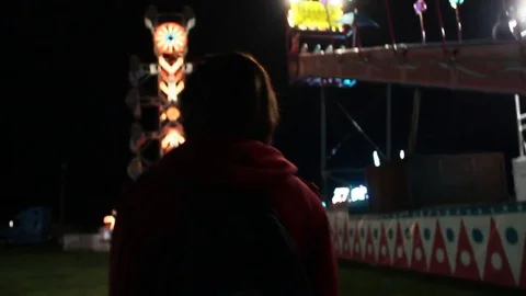 Walking around carnival Stock Footage 80273508