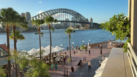 Walking around Circular Quay Stock Footage 332096808