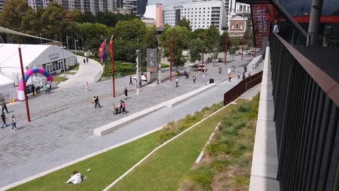 Walking around Darling Harbour Stock Footage 105548159