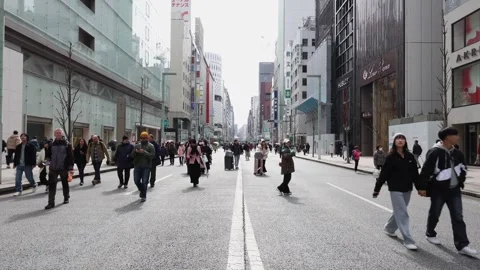 Walking around Ginza Stock Footage 271188517