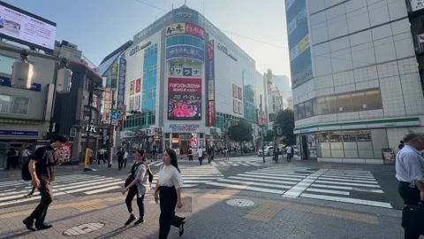 Walking around Shinbashi Video stock 316998543